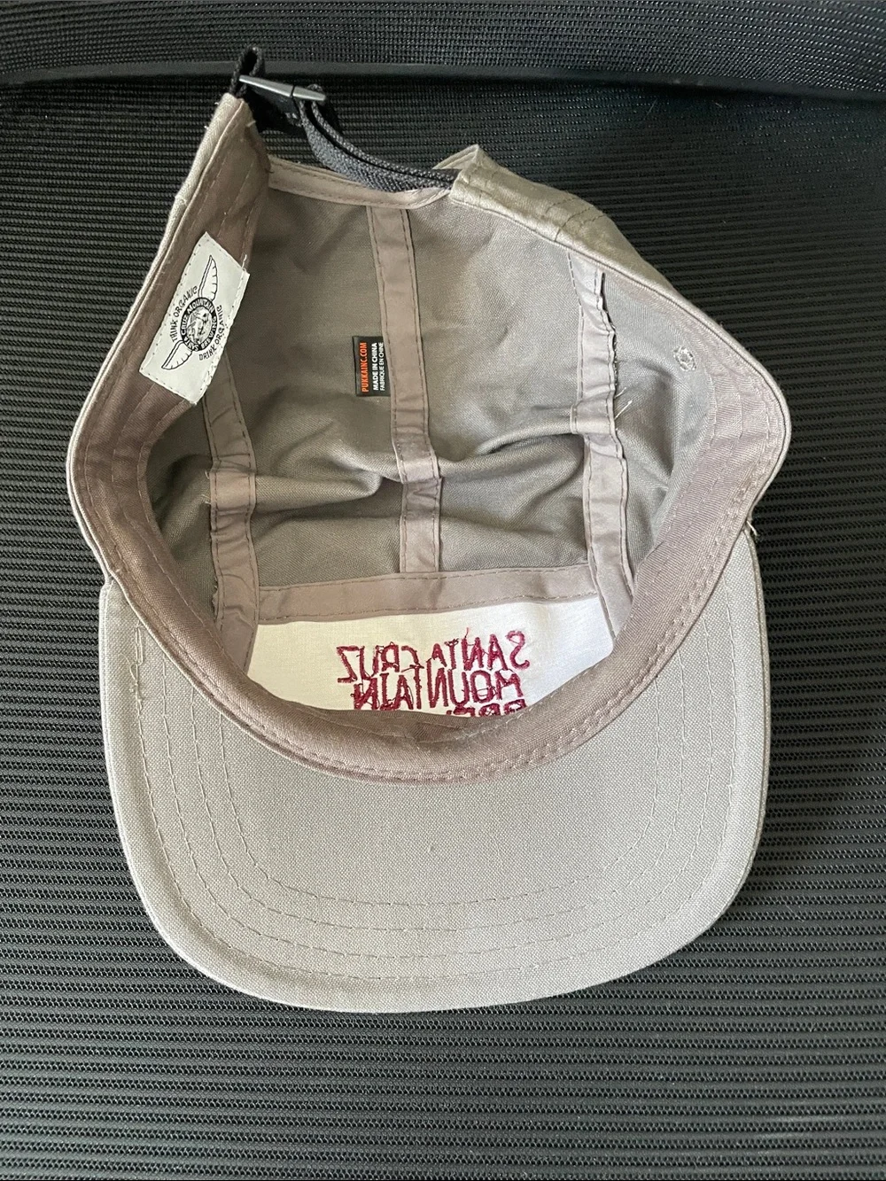Santa Cruz Mtn. Brewery Gray & Cream Five-Panel Hat with Maroon Logo
